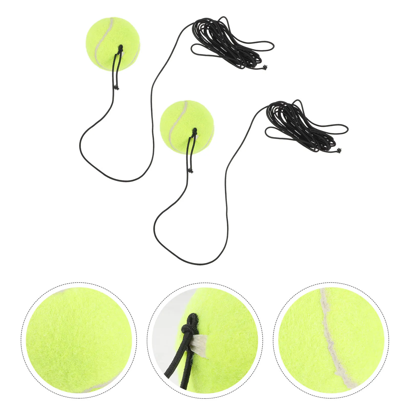 

2Pcs Tennis Training Balls Rubber Dog Tennis Ball Plaything Interactive Outdoor Training Balls for Pets Dog Toys Bulk