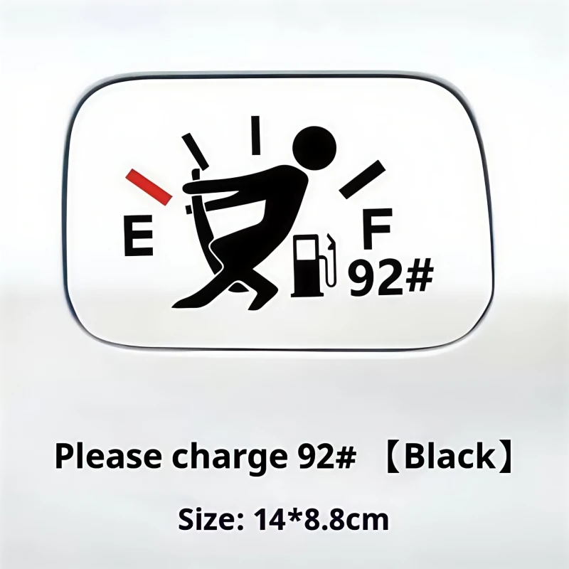 

Car stickers, fuel tank cap personalized reflective waterproof decals, EF fuel 92#95#98# decorative stickers car accessories