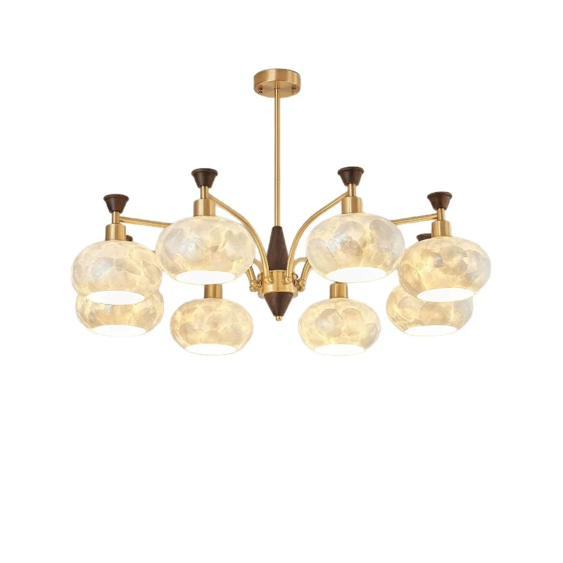 Full copper shell living room chandelier walnut atmosphere dining room bedroom chandelier