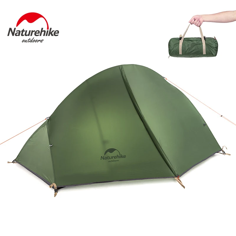 Naturehike Tent Outdoor Camping Tent Ultralight 1 Person Cycling Tents Waterproof Portable Hiking Tent Free Mat Beach Tent