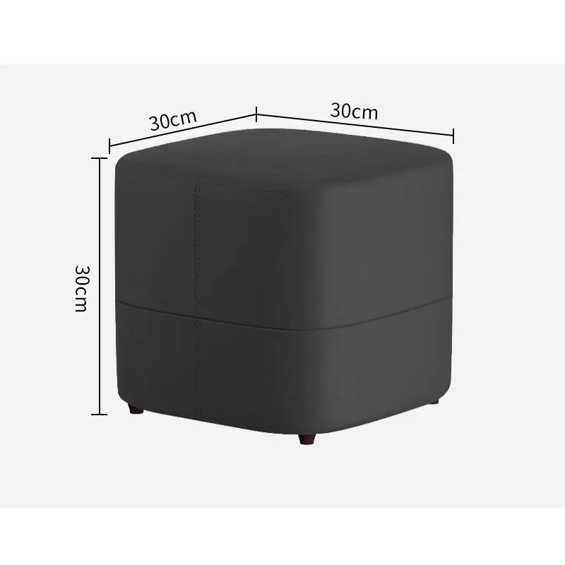 Luxury Leather Square Stool 7
