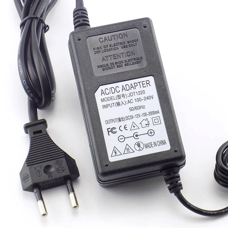 Power Supply Adapter Adjustable 3V-12V 2A AC 100V-240V to DC 12V Power Adaptor Universal For CCTV Camera LED Strip Light N6