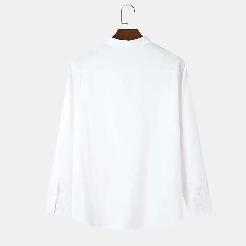 جديد رجل Vne فضفاض طويل Sve Tirt لون نقي irt الوقوف صالح مطبوعة ألياف البوليستر الشباب Sle أربعة مواسم Uni...