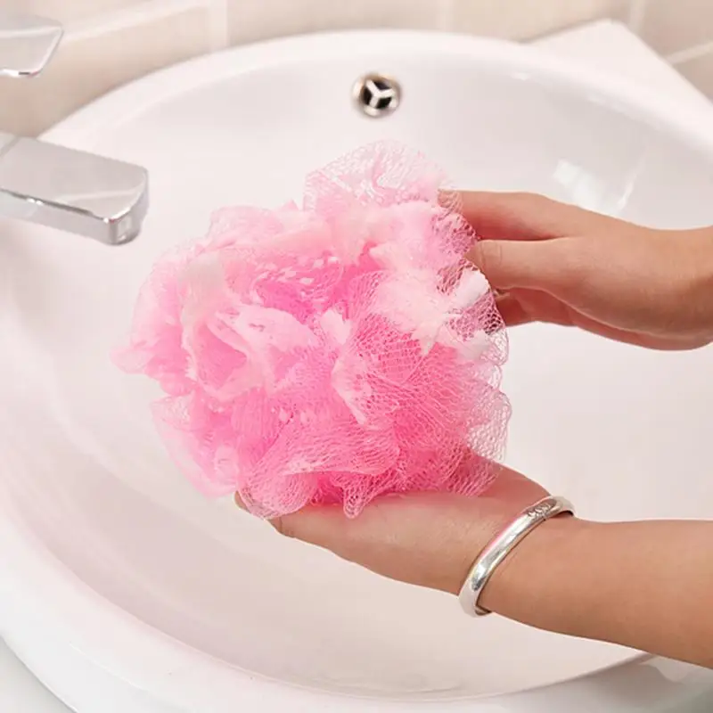 10 Pcs Flower Bath Ball Bath Tubs Towel Scrubber Mesh Multicolor Shower Brush Cleaning Rub Bath Body