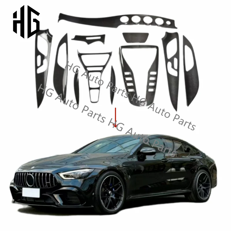 

Carbon fiber car accessories center control interior trims for Mercedes-Benz AMG GT50 GT53 GT63 air conditioning panel auto part