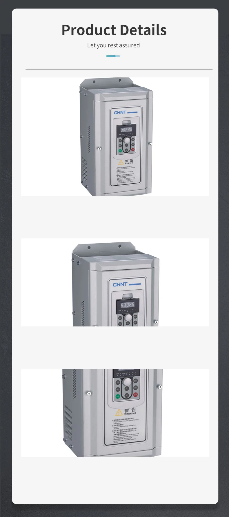 CHINT NVF3M 220V 380V 3-phase single phase 0.4kW~1.5kW mini type variable frequency drivers drive inverter