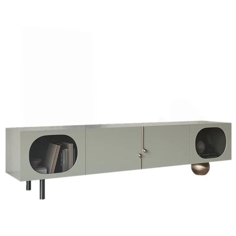 Premium Italian Minimalist Piano High Gloss TV Cabinet Floor Standing Living Room Combined Media Unit Storage Furniture