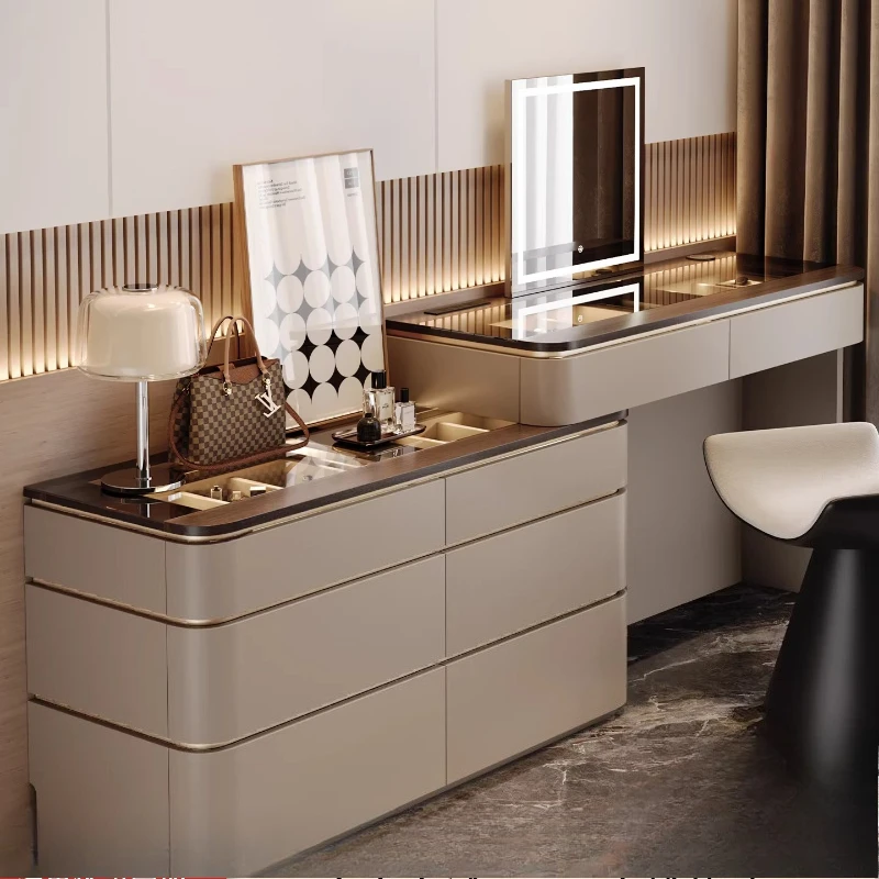 Lifting dresser, chest, integrated retractable high-end bedroom, bedside cabinet