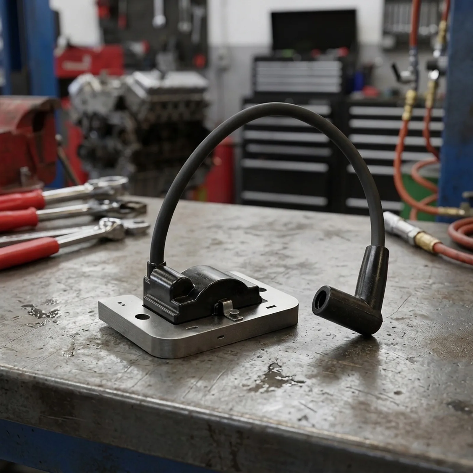 For Equipment Maintenance Black Ignition Coil Solid Material Stable Operation Delicate Design Easy Installation