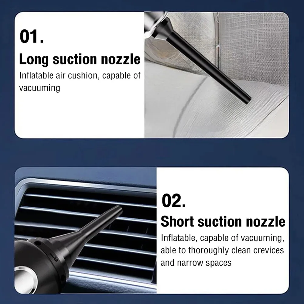 Mini Draadloze Auto Stofzuiger 12V 4300Pa Ultra-Starke Zuigkracht Handstofzuiger Draagbare Mini Luchtblazer voor Thuis en Auto