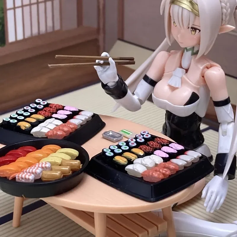 Original Japan Gashapon Figur Anime Niedliche Miniatur-Sushi-Platte Modell Kawaii Kapselspielzeug Puppe Dekoration Modell Geschenk