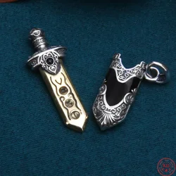 S925 Sterling Silver Charms Pendants for Women Men New Fashion Brass Sword Scabbard Detachable Jewelry Wholesale