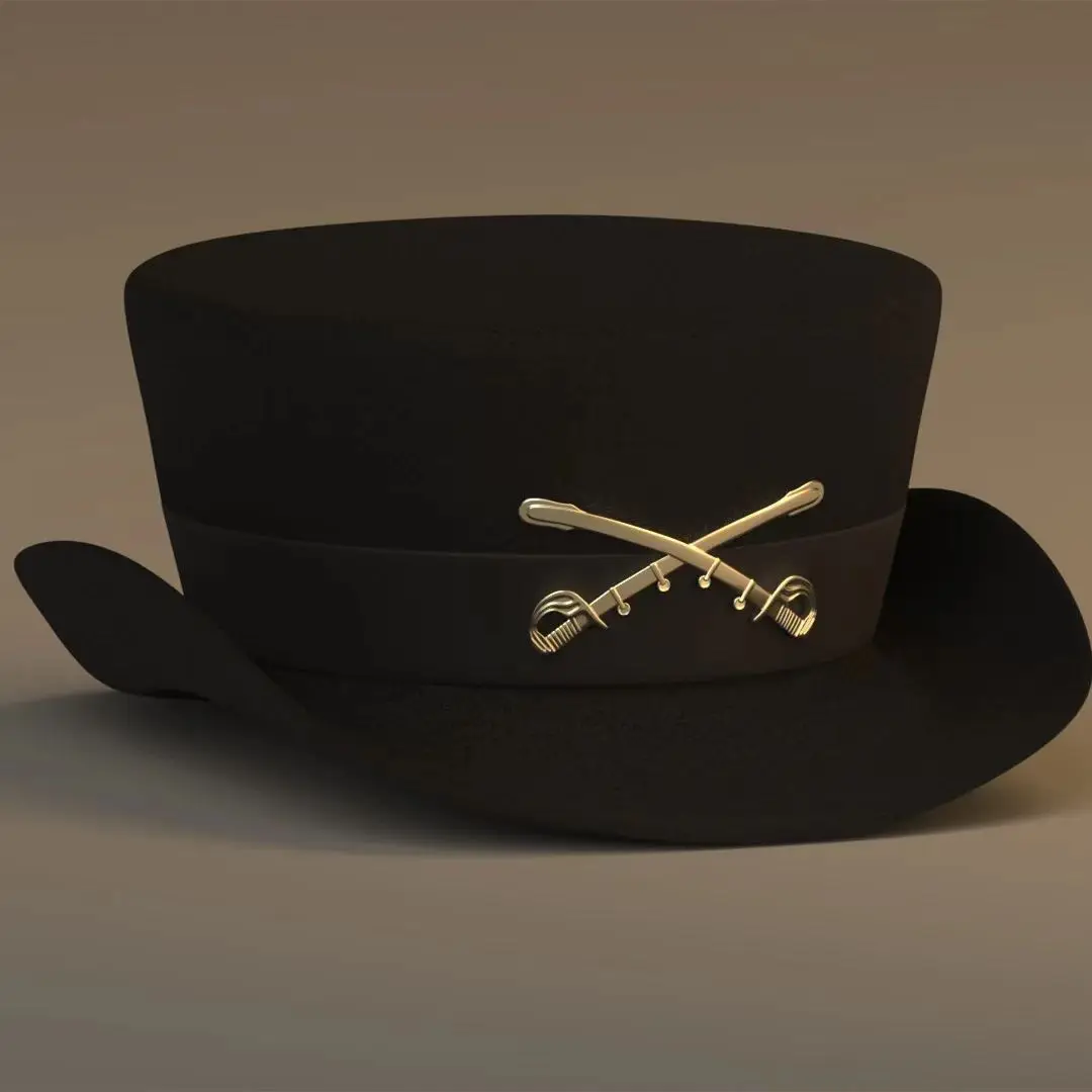 Flanged Wool Felt Hat Solid Color Sheepskin Felt Hat Hardware Decoration Pure Wool Felt Hat