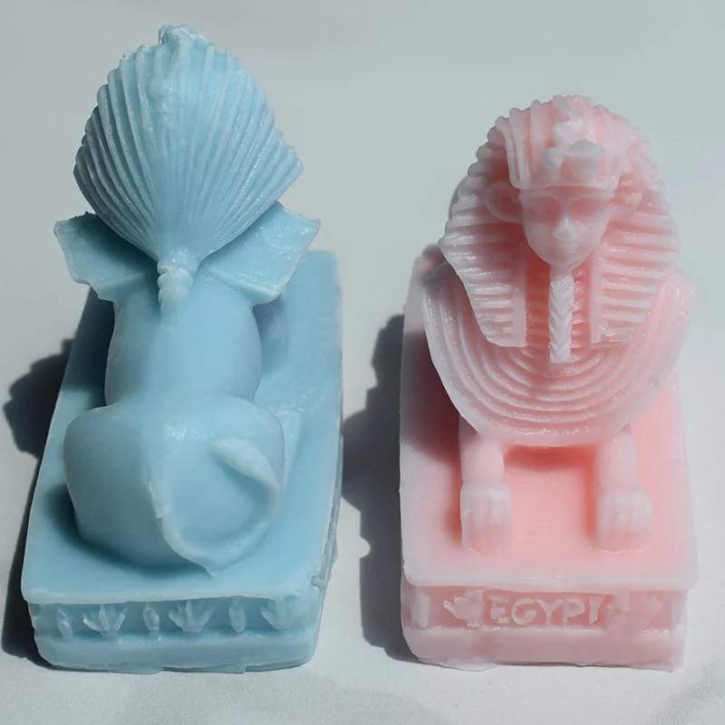 

3D Egyptian Sphinx Silicone Candle Mold DIY Cake Decoration Tools Aromatherapy Plaster Resin Mould Handmake Gift Making Supplies