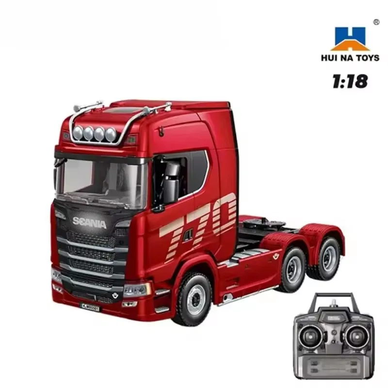 

HUINA 1501 770S Scania Alloy Tractor 19CH RC Truck 1/18 2.4G remote control Engineering Trailer Truck with Light and Sound Toys
