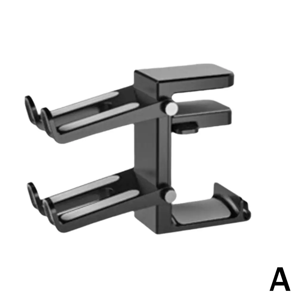 New Controller Headphone Stand For Desk 2 Gamepad Hangers 360° Rotating Headphone Holder Adjustable Clamp-on UnderDesk Hook T9K7