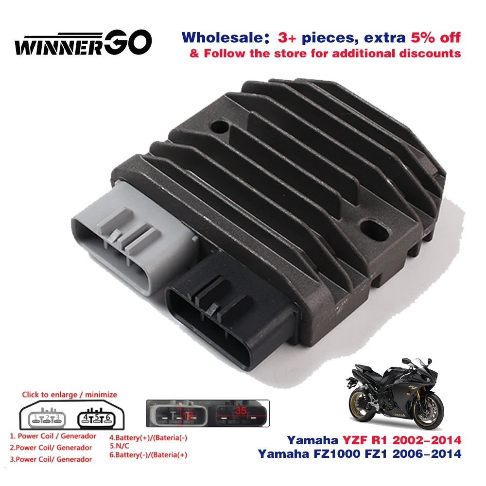 Prostownik regulatora napięcia dla Yamaha Yamaha 2002-2014 YZF R1 FZ1 FJR1300 2003 2004 2005 2006 2007 2008 2009 2010 2013 2014