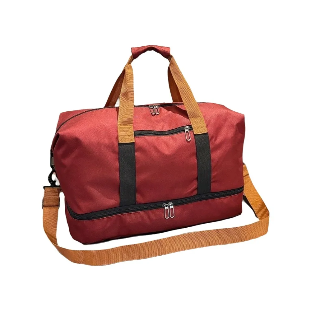 

Large Capacity Short-haul Travel Bag Waterproof Gym Hand Luggage Handbag with Shoes Bag Crossbody Pull-rod Boarding Bag Yoga