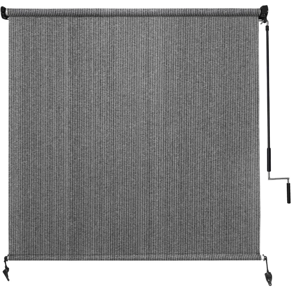 

Outdoor Roller Shade 6'(W) X 6'(H), Exterior Cordless Patio Shades Roll Up Outdoor Blinds with 90% UV Protection