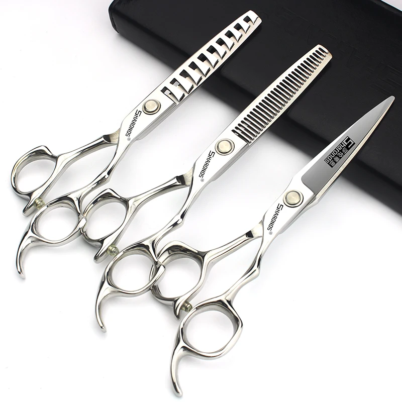 Sharonds Professional Hairdressing Scissor Set with 6-inch Flat Teeth Clippers, Authentic Hairdressing Set by Stylist.