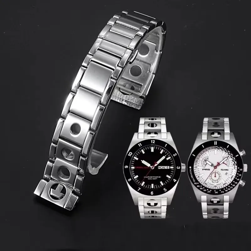 

Твердые ремешки для часов из нержавеющей стали для браслета Fit Tissot PRS516 Nascar T 021414 T91148 Ремешок для часов Аксессуары Браслет 20 мм
