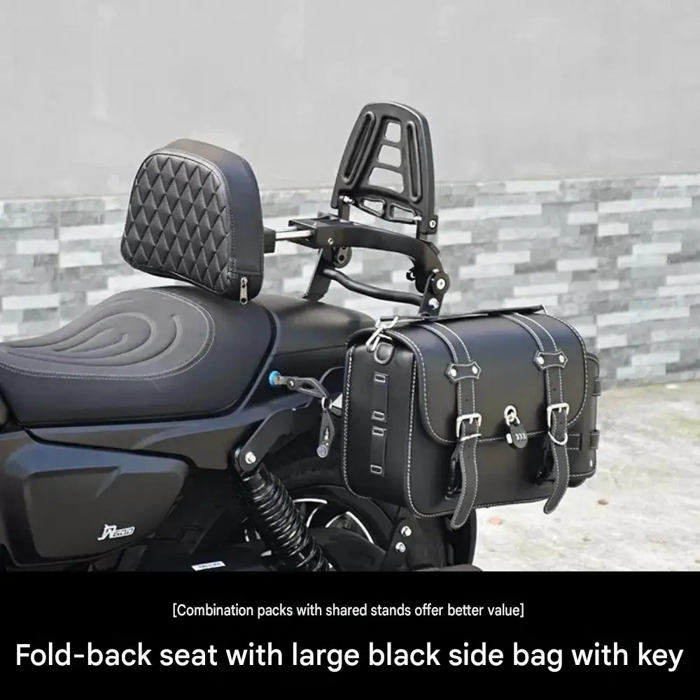 Compatible with QJMOTOR SRV 600 front bumper guard, anti-fall bar, retro large capacity quick-release canvas side bag accessorie