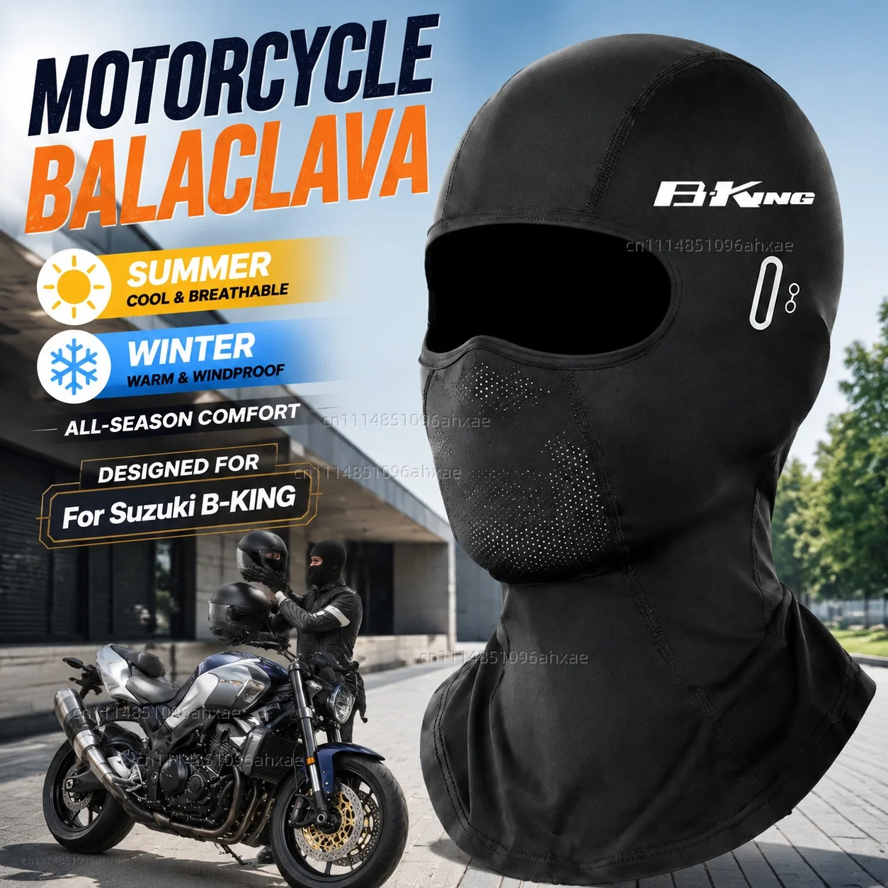 For Suzuki B-KING 1300 Bking 1340 Bking1300 Motorcycle Balaclava Summer Glasses Face Breathable Hole Winter Warm breathable