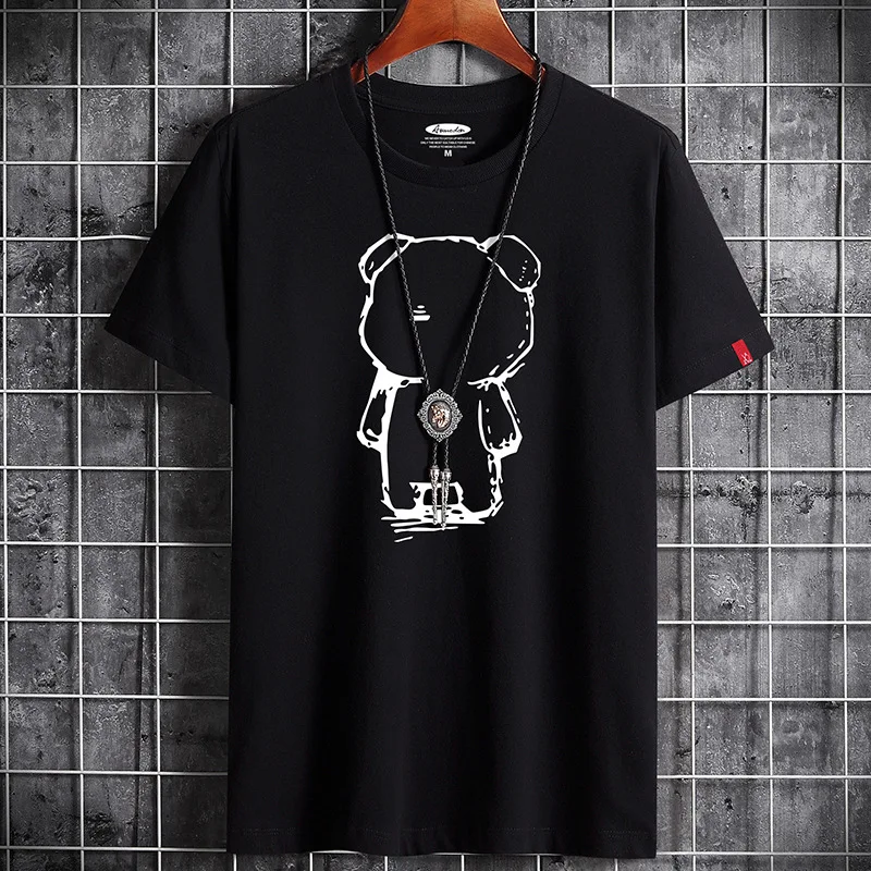 2022 Newest T Shirt for Men Clothing Fitness White O Neck Anime Man T-shirt For Male Oversized S-6XL New Men T-shirts Goth Punk