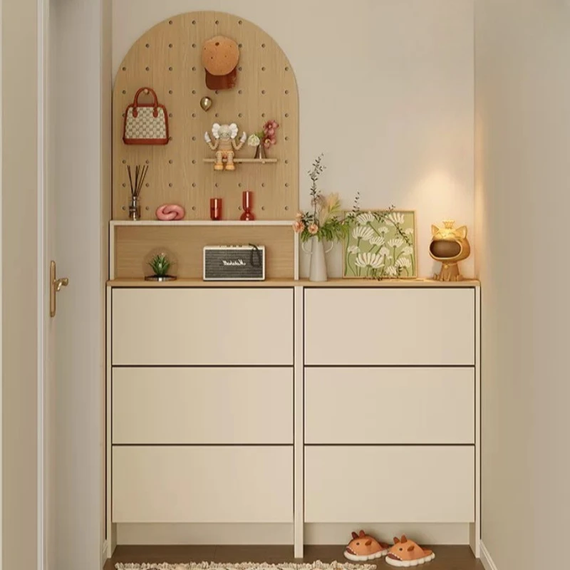 Slim Organizers Shoe Cabinet Display Entrance White Closed Shoe Cabinet Wooden Hallway Organizador Zapatos Home Furniture