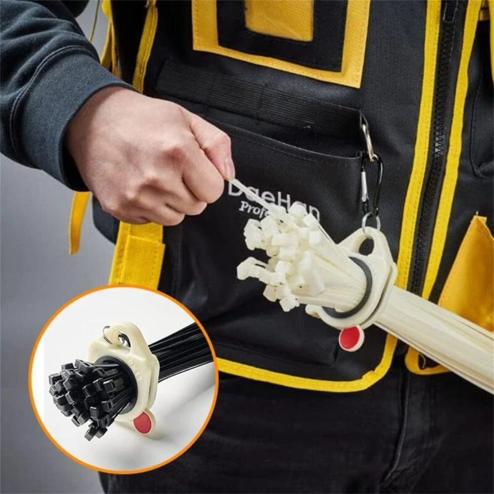 Portable Zip Ties Organizer Cable Tie Storage Portable Fluorescent Storage Cable Tie Holder Cable Tie Storage Tool Dropshipping