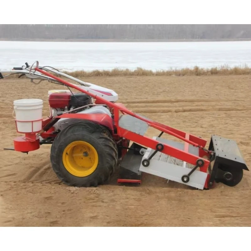 Manual Walk-Behind Beach Cleaner Sand Screening and Raking Machine for Beach Cleaning Equipment