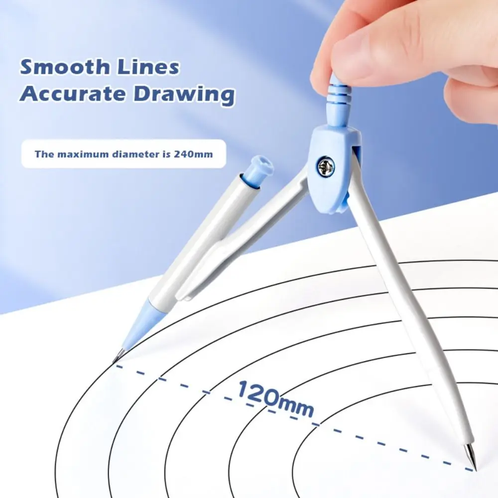 8PCS/Set High Quality Plastic Ruler Compasses Set Eraser Transparent Protractor Set Square Straight Ruler Drawing Tool Students