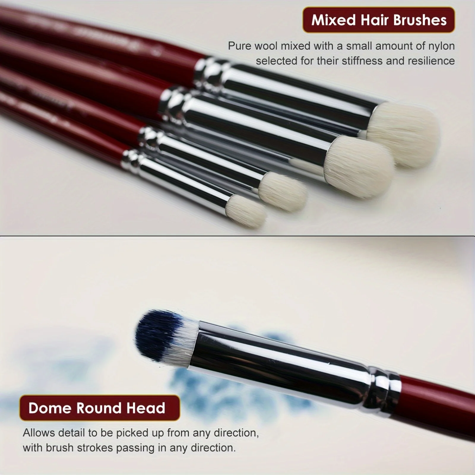 4Pcs Dry Brush Miniature Painting Drybrush Set, Professional Modellers Miniature Paint Brushes for Figurines Painting