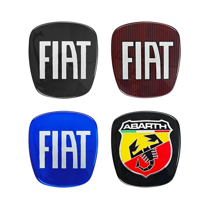 Car Front logo grill Rear Bumper tail door trunk Emblem steer wheel sticker for FIAT Abarth Palio Bravo Punto Tipo Stilo Panda