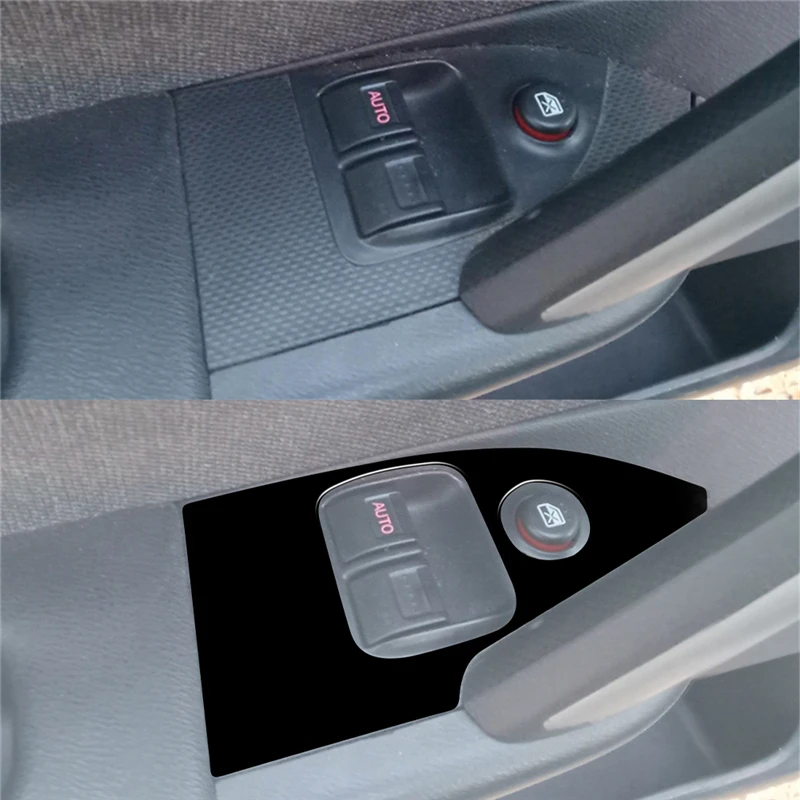 For Honda Civic Si 2002 2003 2004 2005 Front Window Controls Brand New ABS Gloss Black Safeguard Stickers Car Accessories view 3