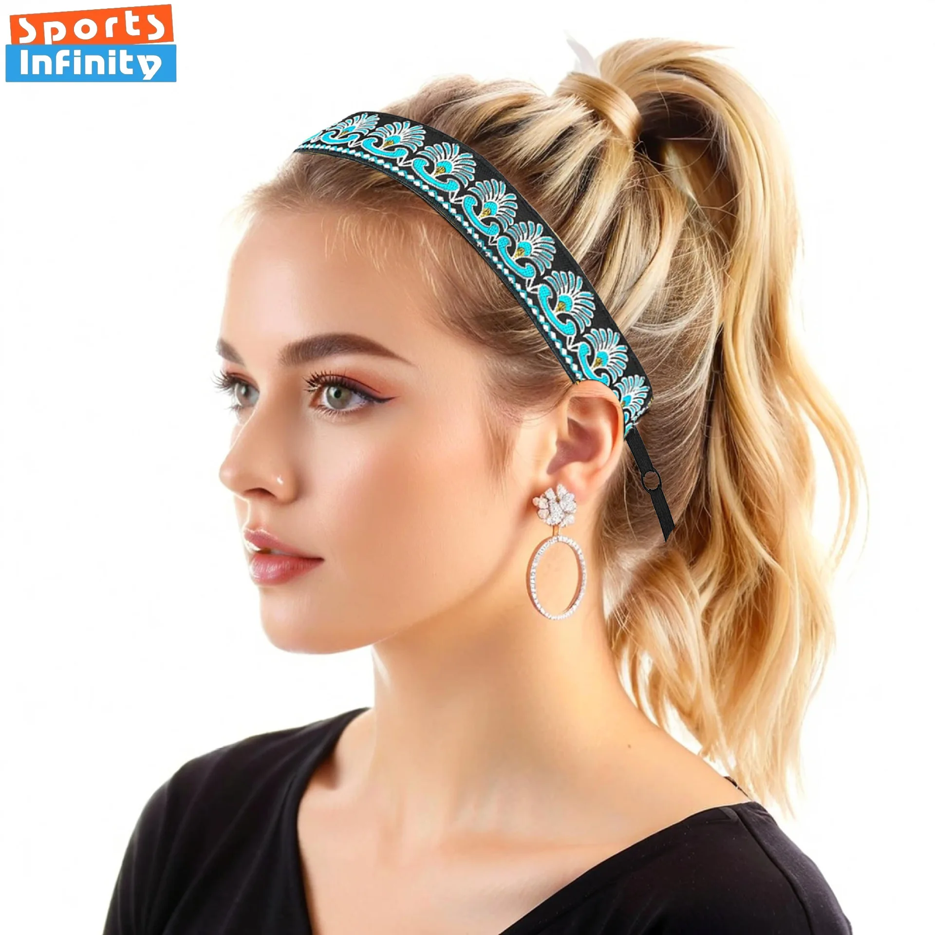 New Bohemian Sports Headband Women Yoga Headband Fitness Running Headband Anti Slip Sweatband Women Headwear Yoga Accessories
