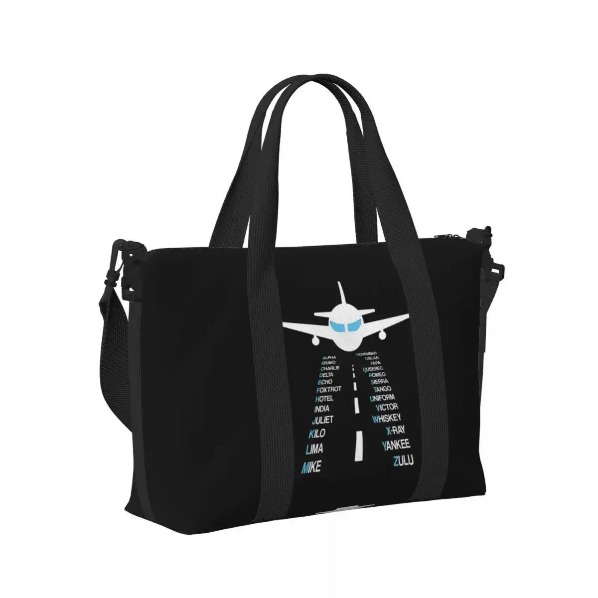 

777X Captain Stripes Aviation Aviator Flight Pilot Beach Travel Bag Tote Bags for Gym Sport Duffle Shoulder Bag