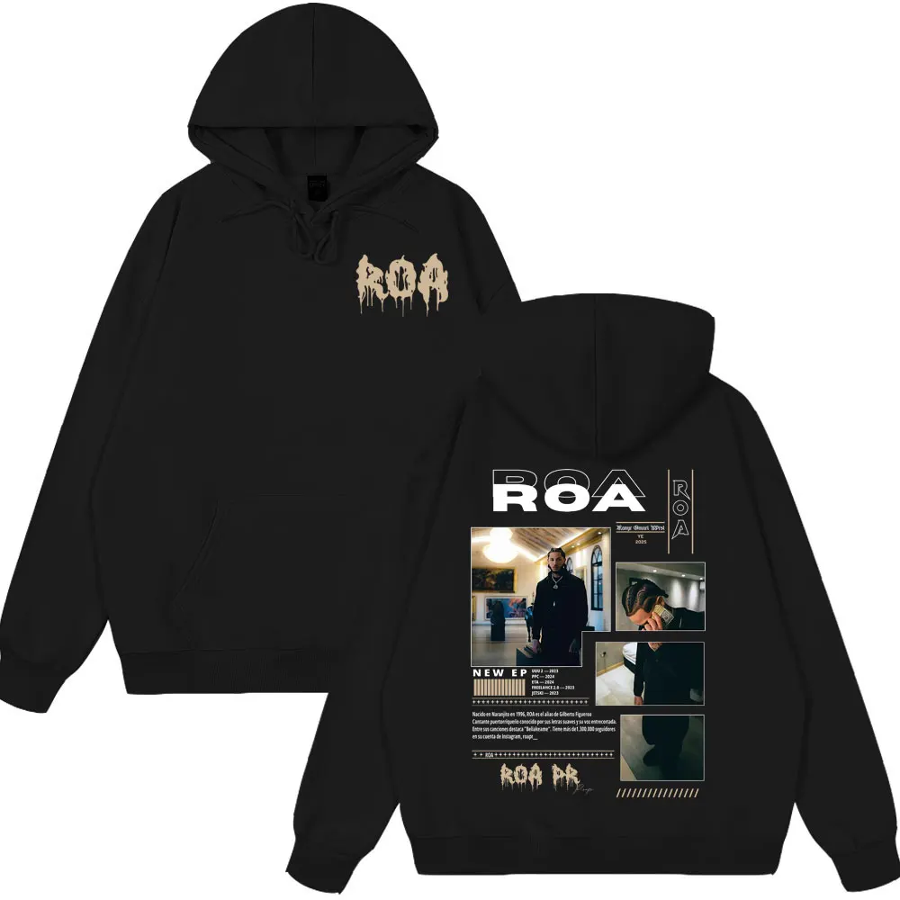 

Худи оверсайз с принтом Rapper Roa Album Tour, унисекс, с длинными рукавами, в готическом панк-стиле, хип-хоп, модное, флисовое, свободное