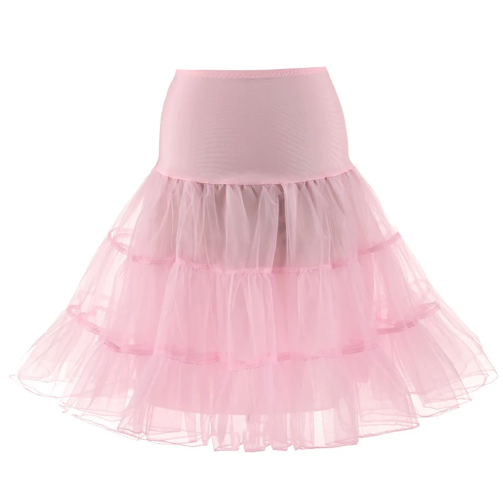 

Light Pink Women'S Hoopless Petticoat Short Underskirt Tutu Dress For Cosplay Dance Wedding Costume Tulle