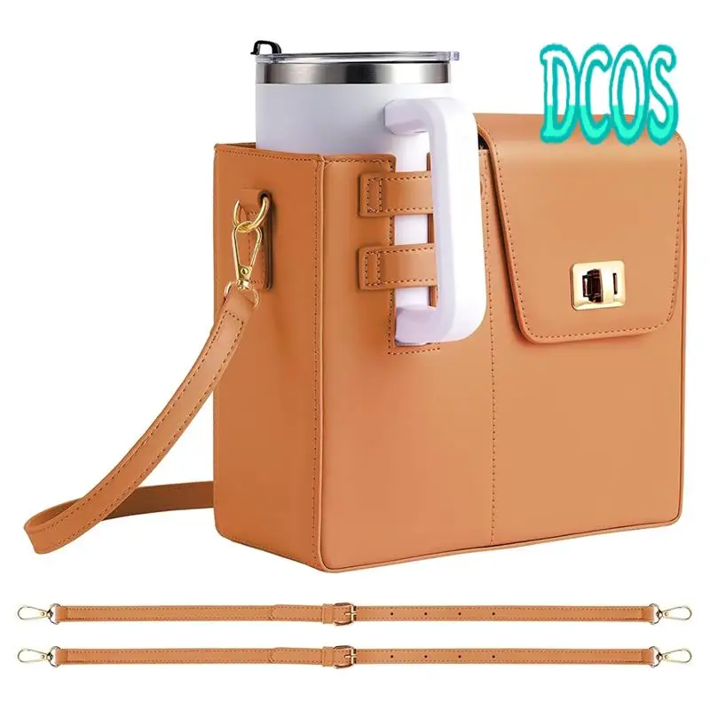 

DCOS-Crossbody Water Cup Storage Bag Adjustable Water Cup Holder Bag Travel Essential