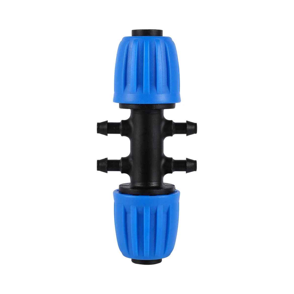 DN16 Pipe Locked Tee 4/6-way Connector 4/7mm Hose Barbed Multi-way Coupling Micro-Drip Irrigation System Fitting Blue/Green/Back