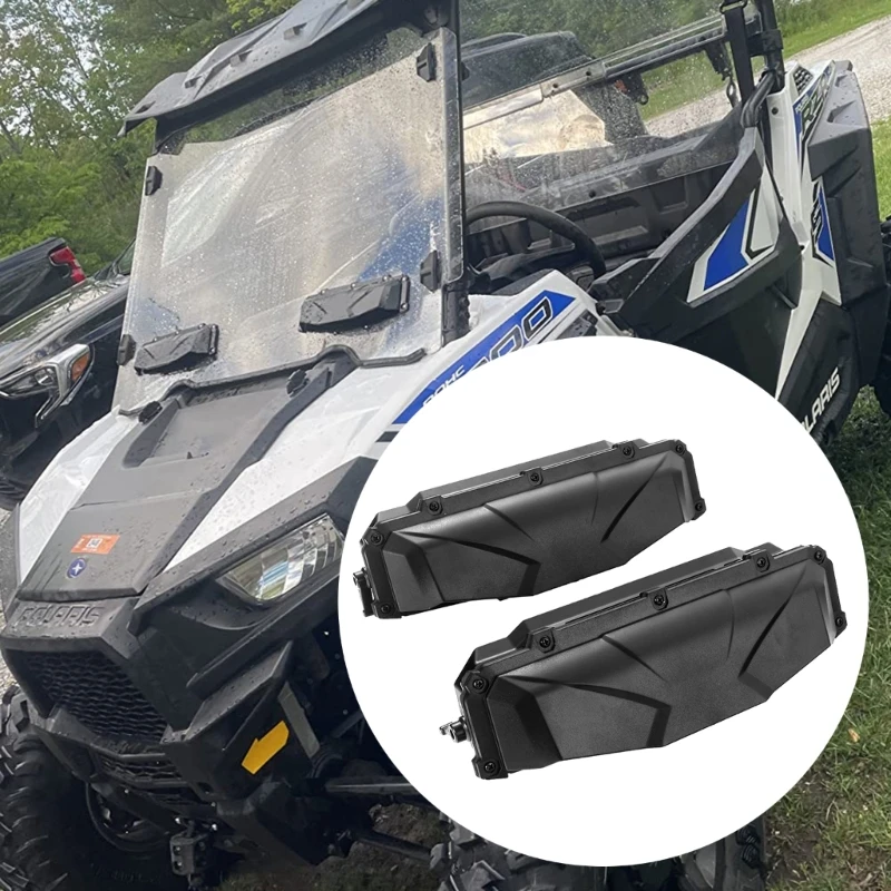 1 Pair Adjustable Windshield Ventilation Safeguards Interior System Defrost Compatible for UTV Hard Coated Polycarbonate