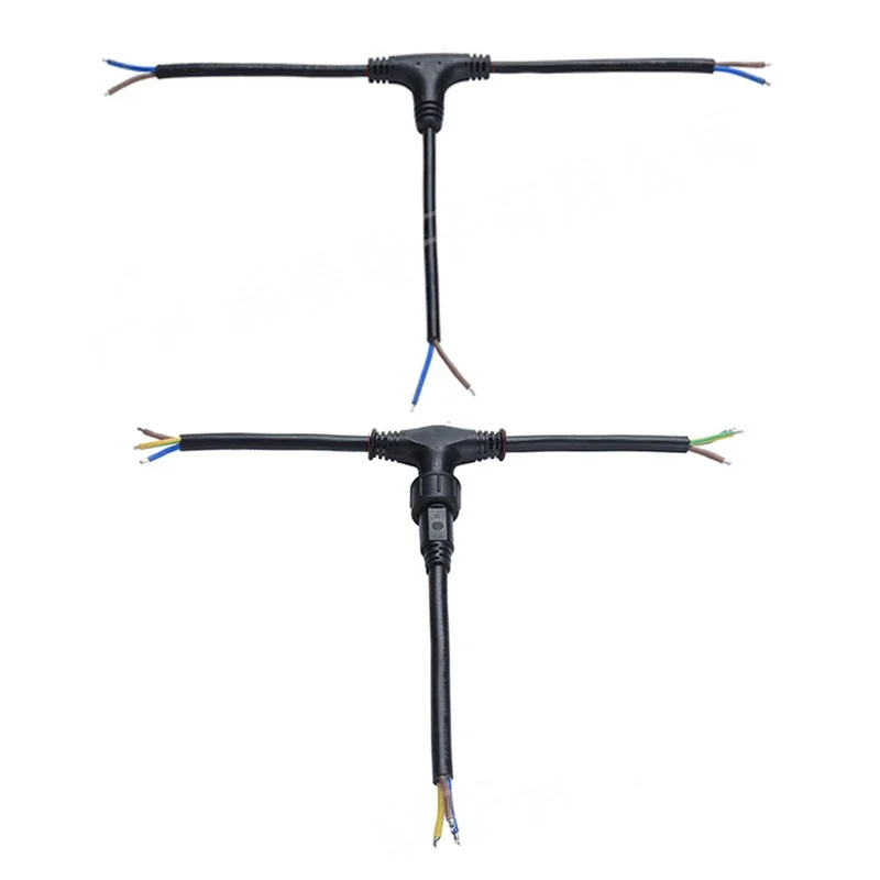 IP67 2Pin Electrical Splitter with Male Female Wire Connectors 1 to 2 3 4 5 Y Type Cable Waterproof Connector Outdoor Led Strip