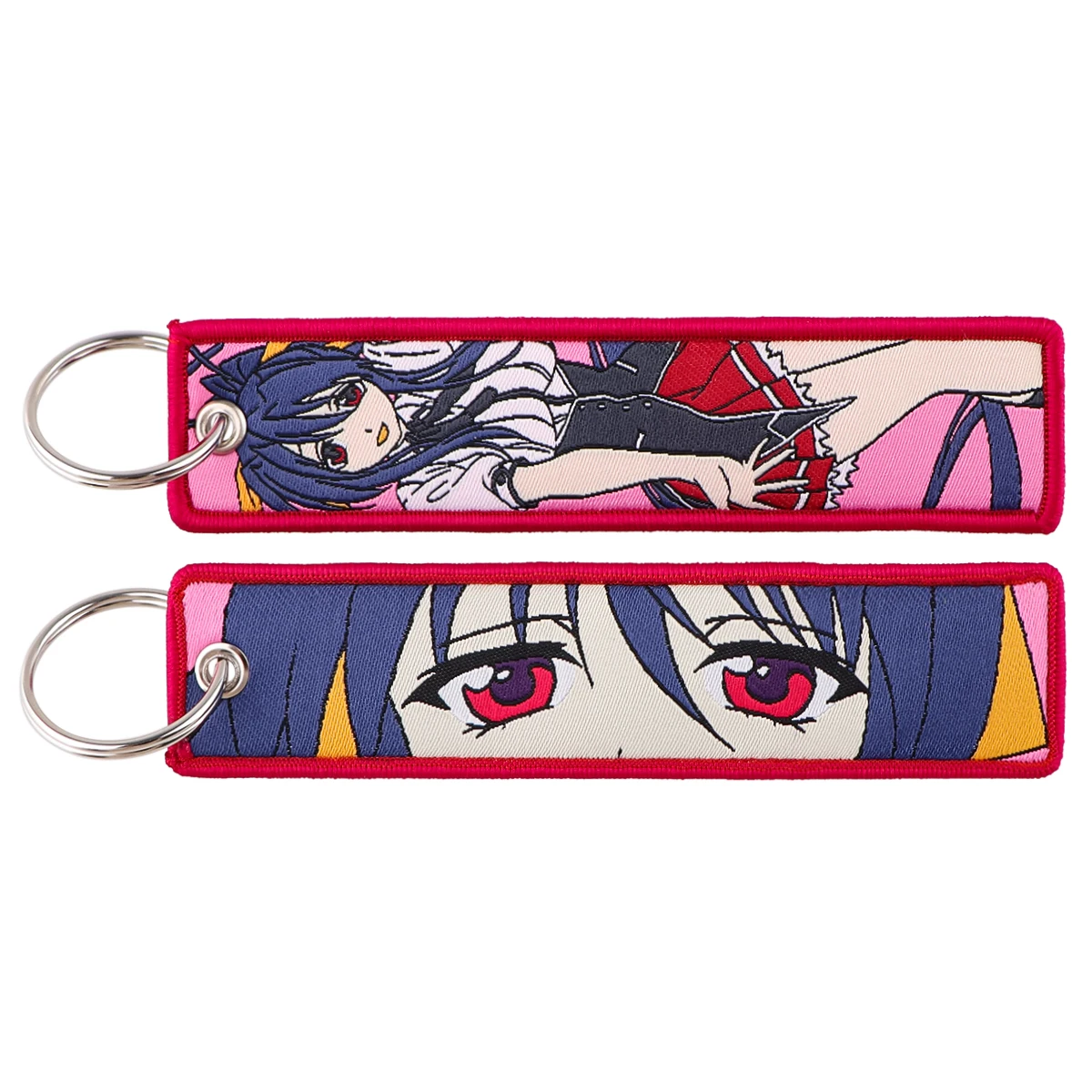 1PC High School DxD Key Tag Original Keychains For Driver Key Chain Weaving Mark Car Key Tag Keyring Trinket Gift Fashion