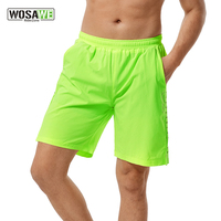 WOSAWE 2-in-1 Men's Cycling Shorts Quick Dry Breathable with Underpant Build-in Pad Liner for Mountain Biking Running Training