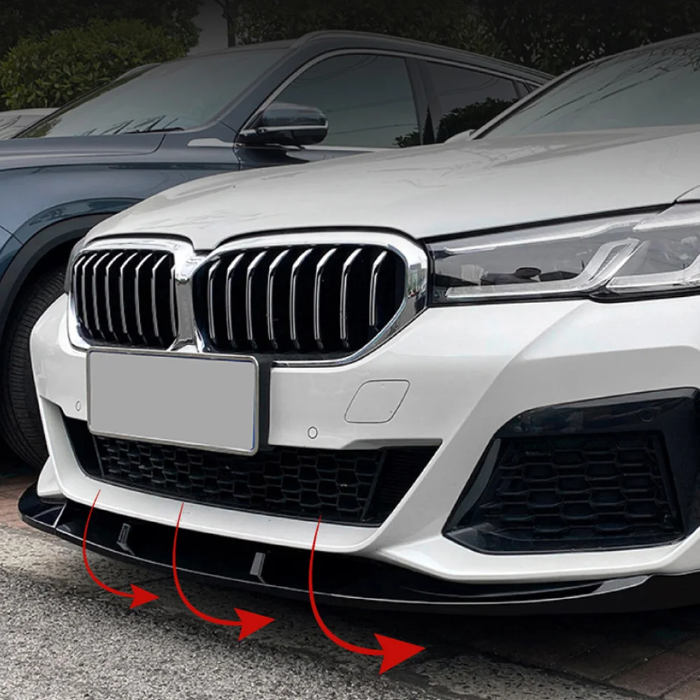 

Front Bumper For BMW 5 Series G30 G31 525i 530i M Sport 2021+ Lip Splitter Gloss Black Front Spoiler Guard Exterior Accessories