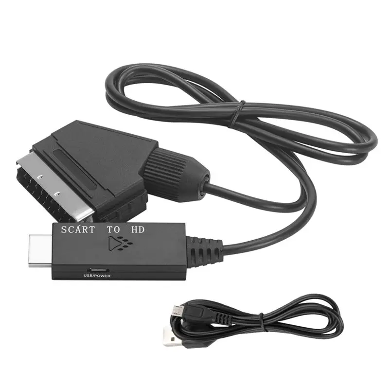 A29F-1080P SCART To -Compatible Converter Switcher Plastic For SCART Products Connecting HD Products