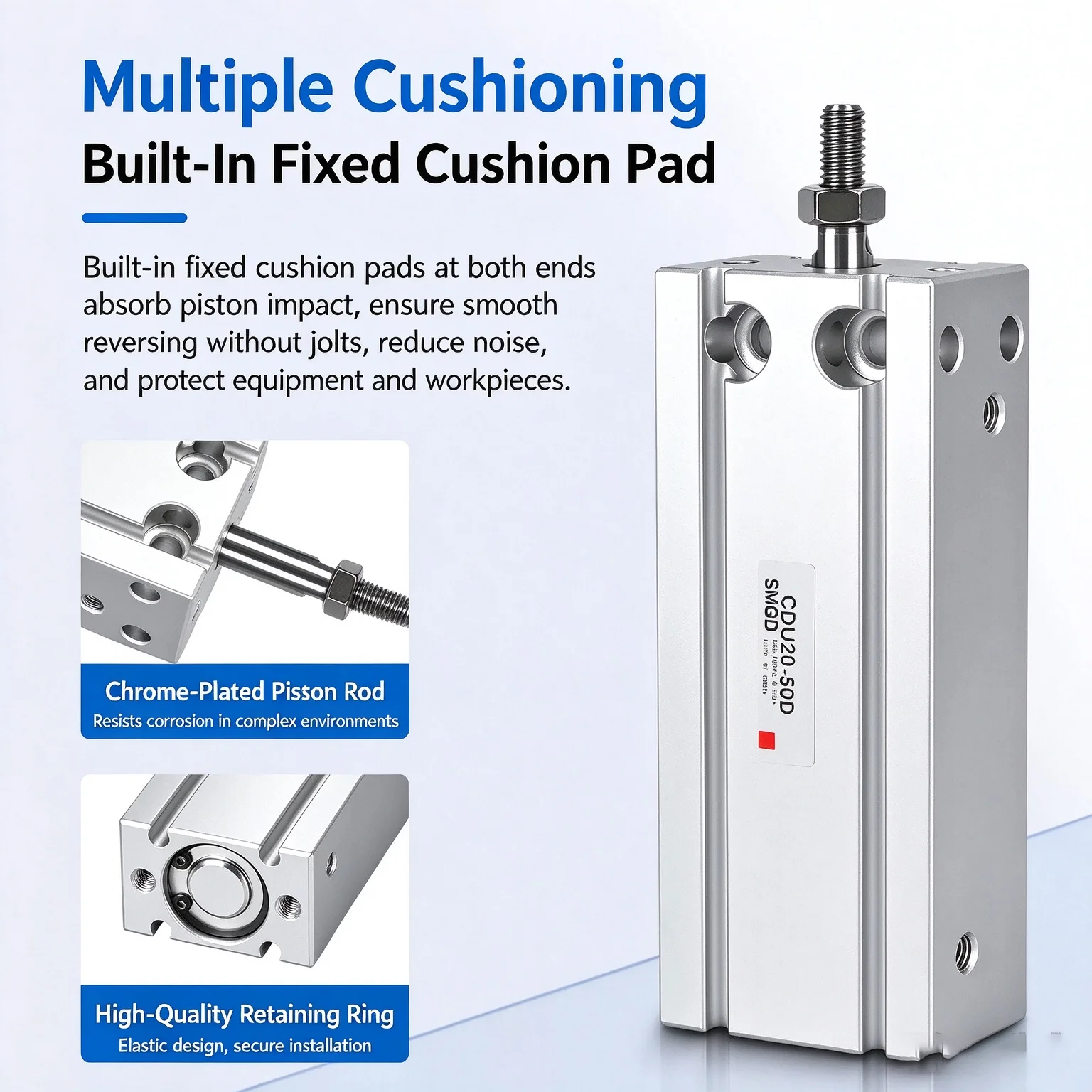 NEW Type Small Pneumatic Cylinder Series - Free Installation CU CDU Multiple Sizes 6mm/10mm/16mm/20mm/25mm/32mm 5D/10D/1