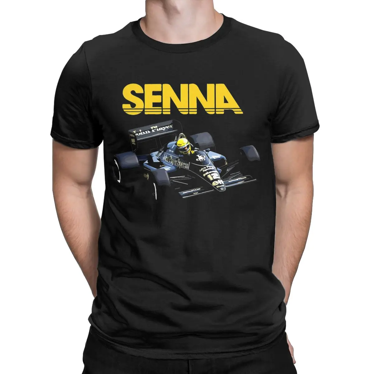 Ayrton Senna 97T John Player Livery Active Men's T Shirt Funny Tee Shirt Short Sleeve Round Collar T-Shirts Pure Cotton Plus Siz
