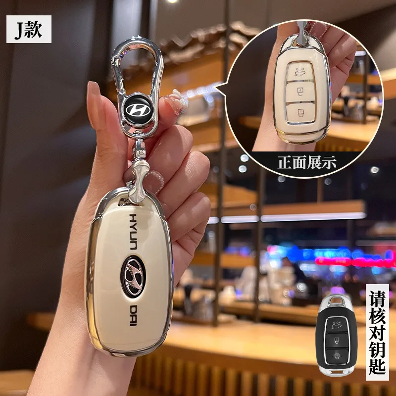 

TPU Car Remote Key Case Cover Shell For Hyundai i30 i40 ix35 KONA Solaris Grandeur Ig Accent Santa Fe Palisade 2017 2018 2019